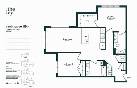 B10-AP-B41 Floor Plan at The Ivy, Chatham, NJ
